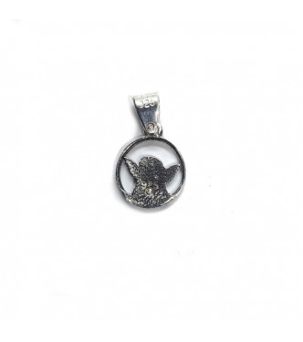 PE001523 Genuine Sterling Silver Pendant Charm Angel Cupid Solid Hallmarked 925 Handmade